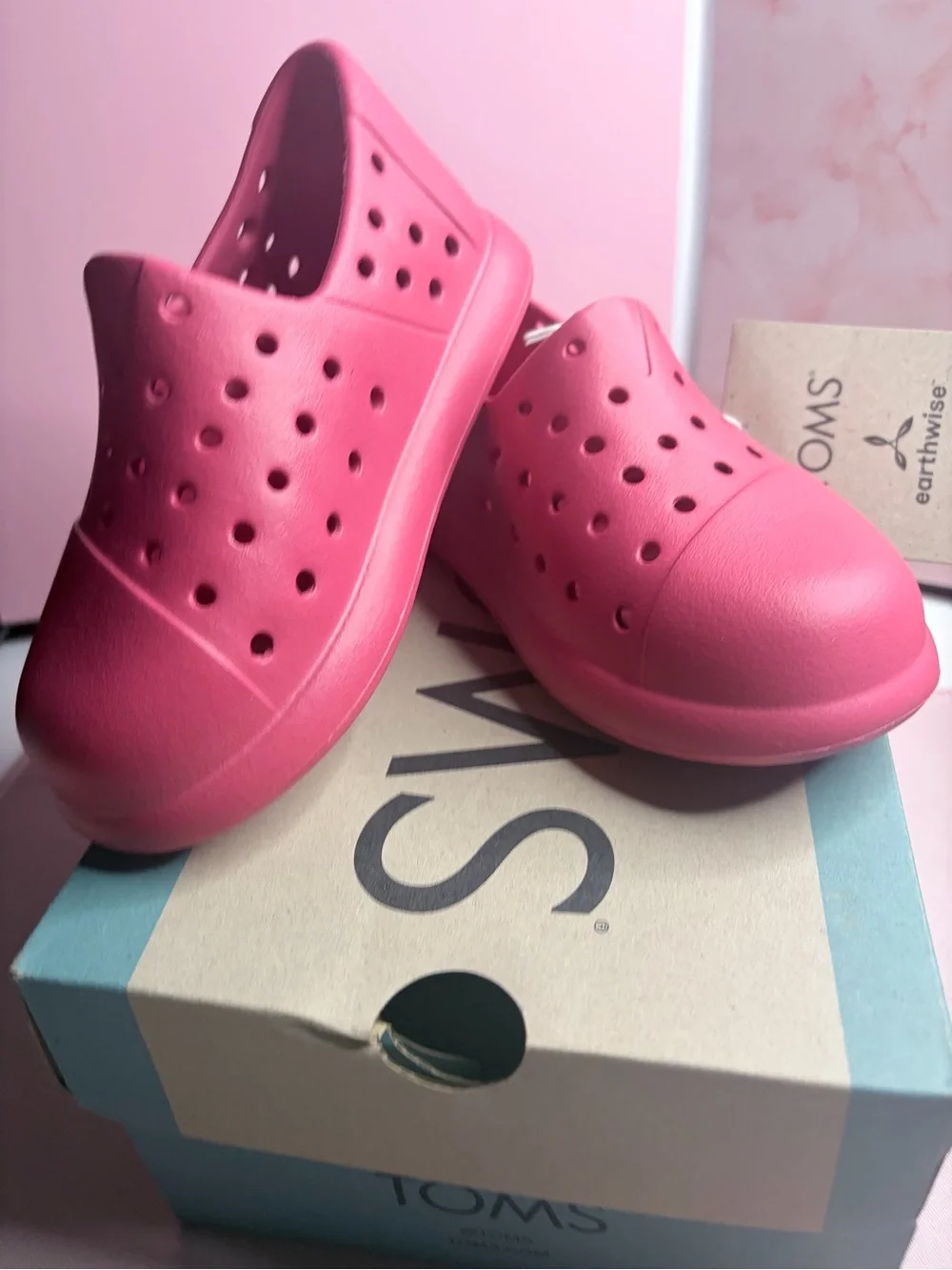 TOMS Kids Pink Water Shoes Slip-On